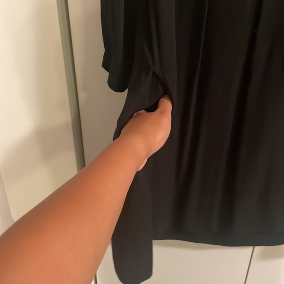 Anthropologie Maeve Black Shirt Dress with pockets - Picture 3 of 8